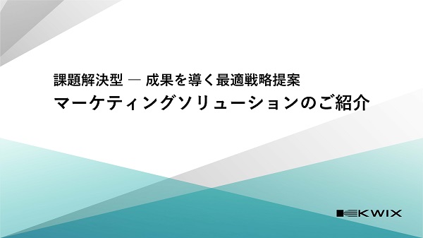 課題解決型 — 成果を導く最適戦略提案